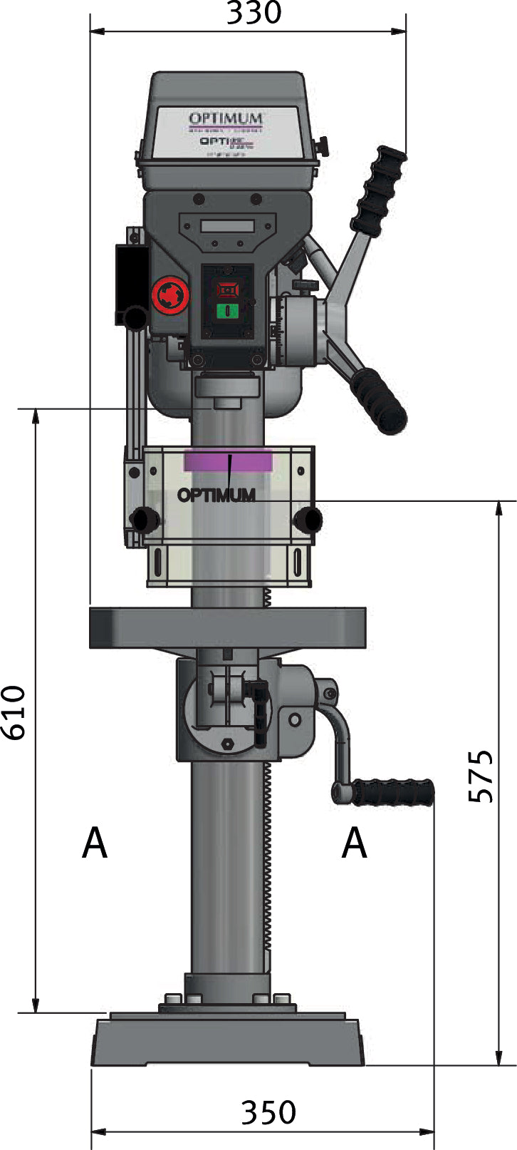 Tischbohrmaschine OPTIdrill D 23Pro (400 V)