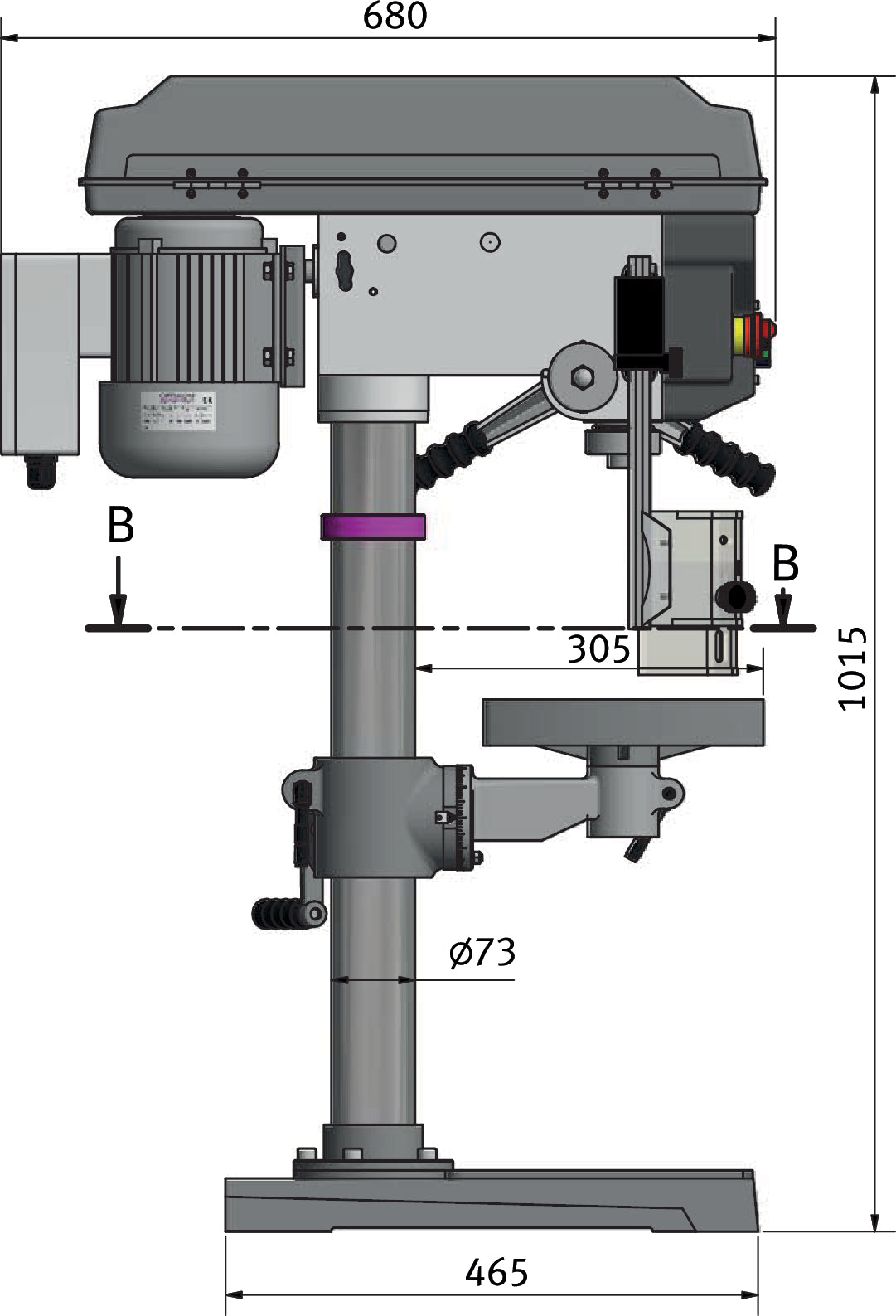 Tischbohrmaschine OPTIdrill D 23Pro (230 V)