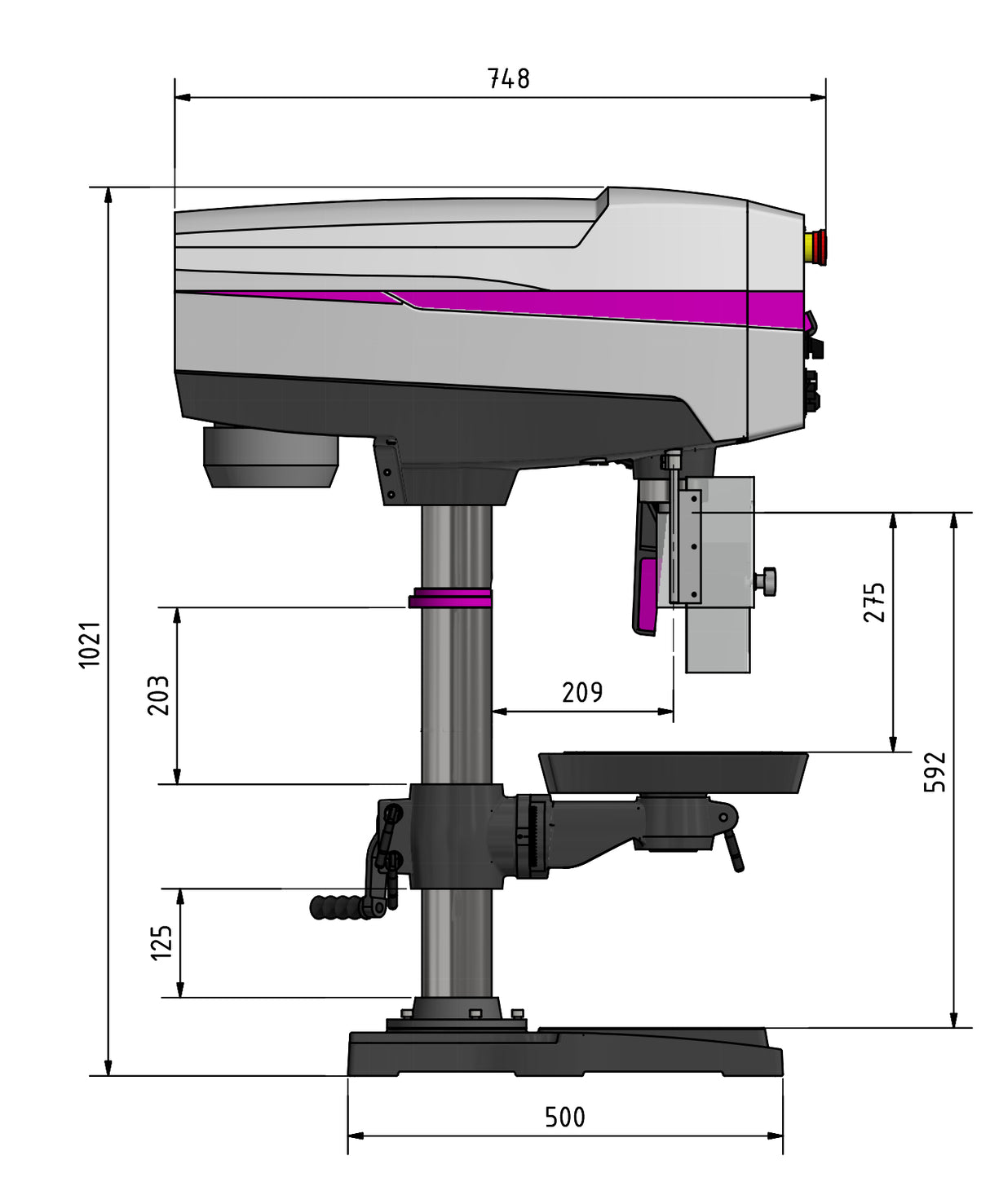 Tischbohrmaschine OPTIdrill DP 26-T (400 V)