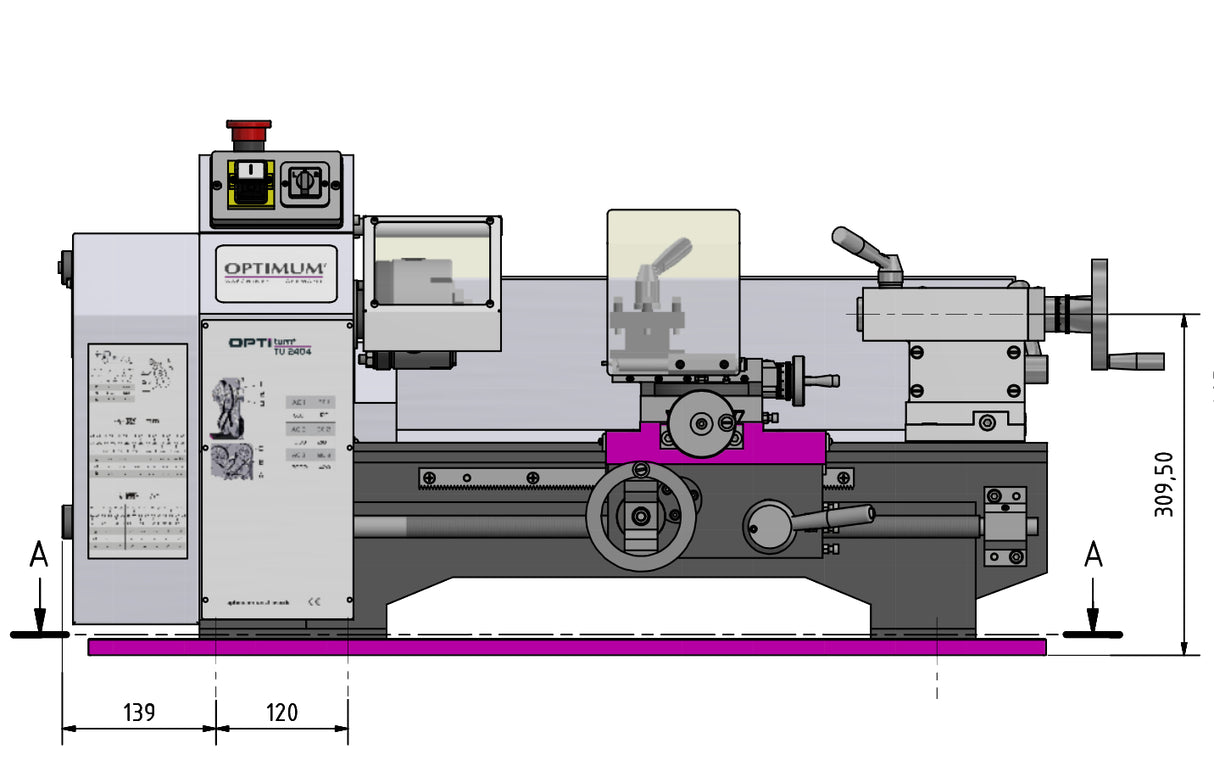 Drehmaschine OPTIturn TU 2406 (400 V)