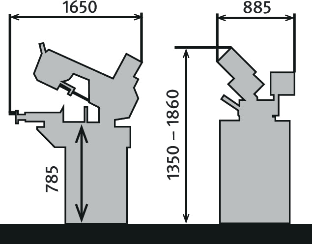 Hydraulische Schwenkrahmen-Metallbandsäge BMBS 230 x 280 H-DG