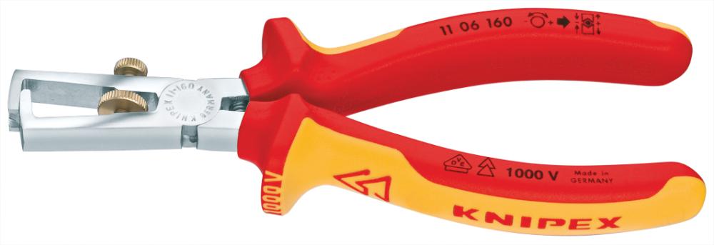 Abisolierzange VDE mit Mehrkomponenten-Griffen 160mm qmm KNIPEX