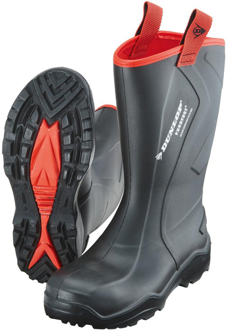 Stiefel Dunlop Purofort+ Rugged, Gr.49-50, schwarz  