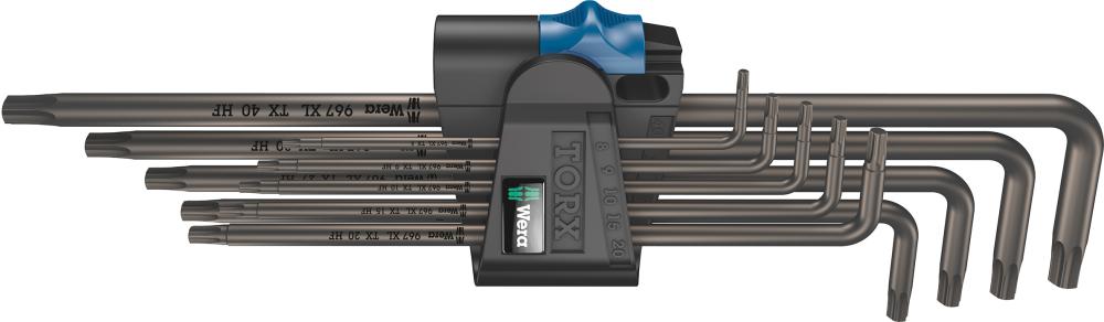 Winkelschraubendreher- Satz lang 9-teilig T8-T40 Halfefunktion Wera