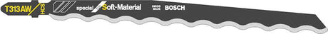 Stichsägeblatt T313 AW Bosch VE à 3 Stück Special for Soft Material, Sägeblatt, Stichsäge - 12799