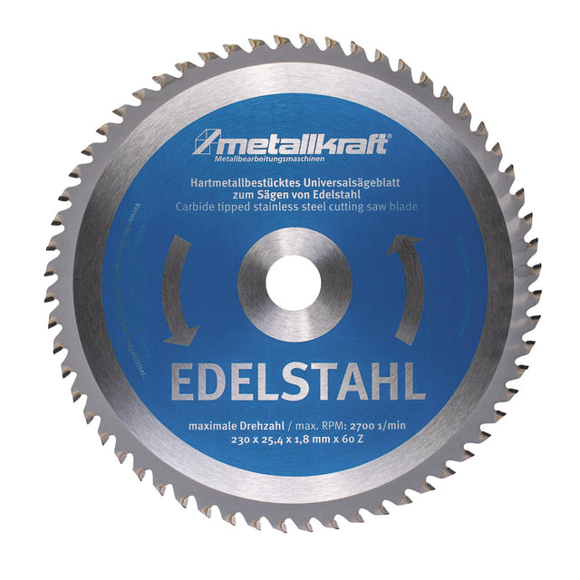 Sägeblatt für Edelstahl Metallkraft Ø 230 x 1,8 x 25,4 mm