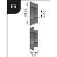 Biegerollensatz Metallkraft Typ E4, Ø 126 x 65 x 50 mm,