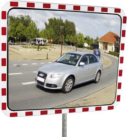 Verkehrsspiegel Acryl eckig B1000xH800 mm für Außen