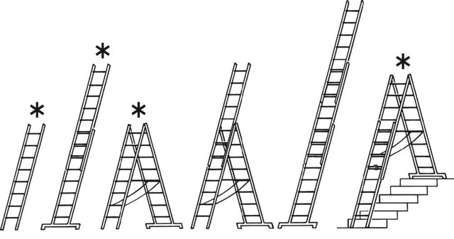 Allzweckleiter dreiteilig3x9 Sprossen