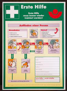 Hinweisschild Kunstst. B400xH560 mm Anleitung Erste Hilfe