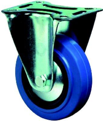 Bockrolle 100mm L410 Platte,Elastik blau,RL L410.B61.101