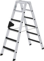 Alu-Stehleiter 2x6 Stufen clip-step R13 Gesamthöhe 1,38 m Arbeitshöhe bis 2,90 m