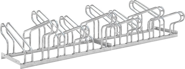 Fahrradparker Hoch/Tief zweiseitig, verzinkt L 2100 mm, 12 Plätze