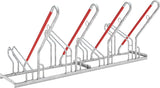 Fahrrad-Anlehnparker einseitig, verzinkt L 2000 mm, 4 Plätze