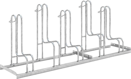 Fahrrad-Standparker einseitig, verzinkt L 1750 mm, 5 Plätze