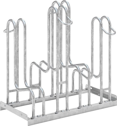 Fahrrad-Standparker zweiseitig, verzinkt L 700 mm, 4 Plätze
