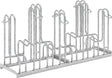 Fahrrad-Standparker zweiseitig, verzinkt L 1400 mm, 8 Plätze