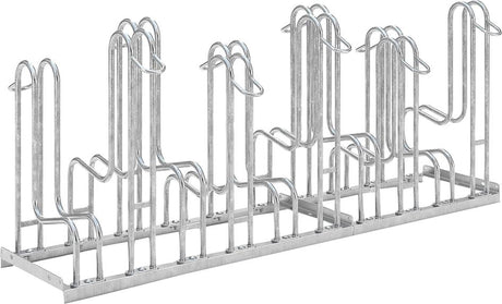 Fahrrad-Standparker zweiseitig, verzinkt L 1750 mm, 10 Plätze