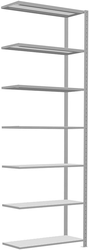 Steckregal B1000xT400xH3000 mm Anbaufeld 7 Böden vzk Fachlast 150kg