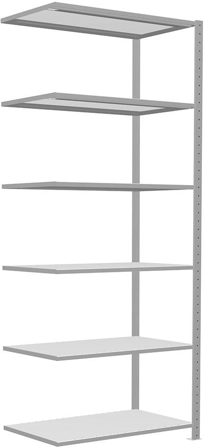 Steckregal B1000xT600xH2500 mm Anbaufeld 6 Böden vzk Fachlast 250kg