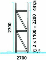 Ständer SR 85/20 H2700xT800 mm verzinkt Multipal