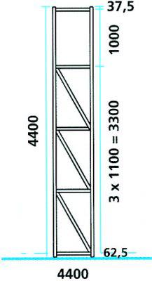 Ständer SR 85/20 H4400xT800 mm verzinkt Multipal