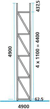 Ständer SR 85/20 H4900xT800 mm RAL 5010 Multipal