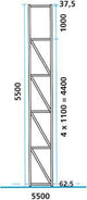 Ständer SR 85/20 H5500xT800 mm verzinkt Multipal