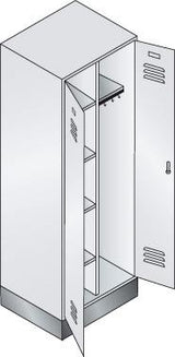 Geräteschrank 7035 2Abt Typ B mit Sockel B810mm