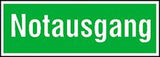 Fluchtwegschild Alu B300xH105 mm Notausgang langnachleuchtend