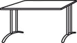 Schreibtisch Nussbaum 1200x800 mm