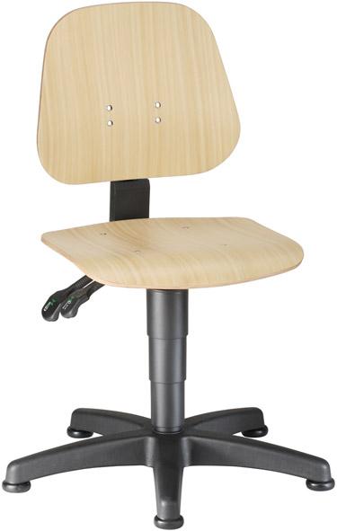 Bimos Arbeitsstuhl 9650-3000 Unitec 1 Sitzhöhe 440-620 mm mit Gleiter, Holz