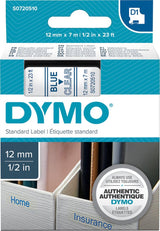 Schriftband D1 45011 blau/transparent 12mmx7m DYMO