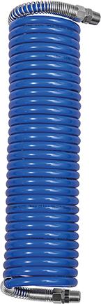 Spiralschlauch PA blau, Verschraubung+KnickschutzAG R1/4", 8x6mm, 7,5m RIEGLER