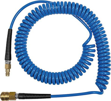 Spiralschlauch PU blau, Kupplung u Stecker NW7,2 10x6,5mm, 10m RIEGLER