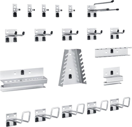 Hakensortiment 20-teilig für Lochplatten für Lochplatten