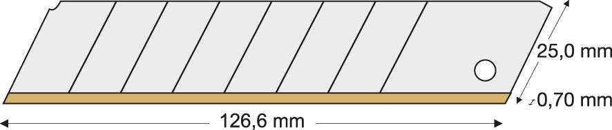 Abbrechklinge TiN 25mm Pack a 10 Stück LUTZ BLADES