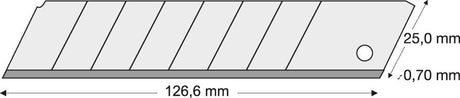 Abbrechklinge 25mm Pack a 10 Stück LUTZ BLADES