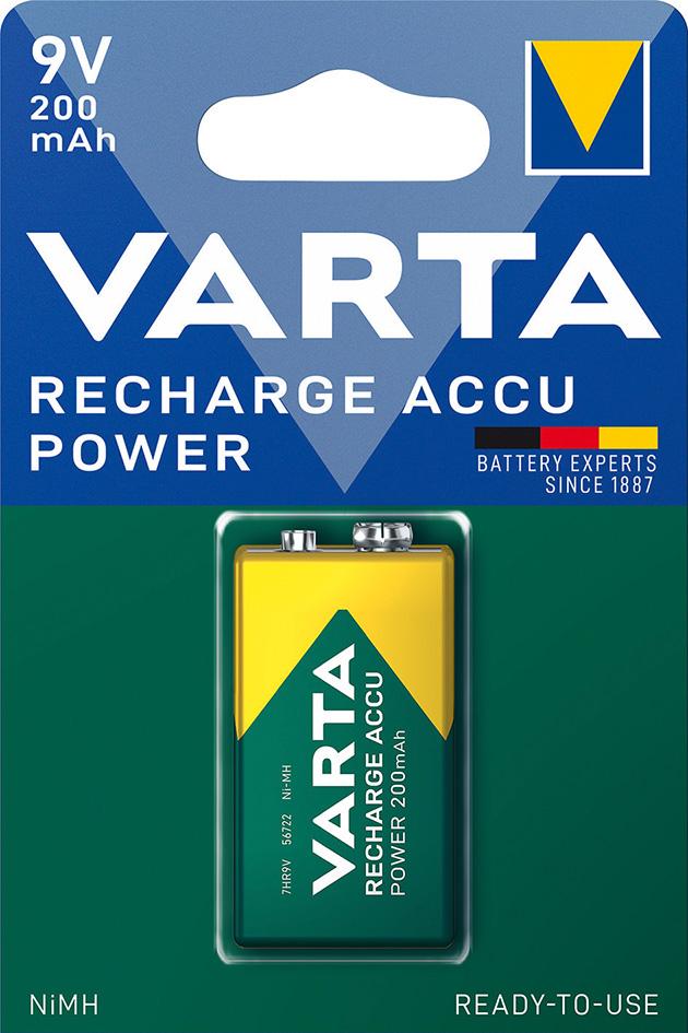 Batterie RECHARGEABLE Akku E-Block 9V 200mAh VARTA