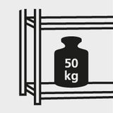 Flügeltürenschrank 4 verzinkt Böden 50kg Traglast H1950xB930xT400mm RAL 7035/7035