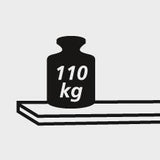 Flügeltürenschrank 4 Böden, 110kg Traglast H1950xB930xT400mm RAL 7035/7035