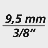 Kraft-Steckschlüsseleinsatz lang mit Federmagnet 3/8" 13mm