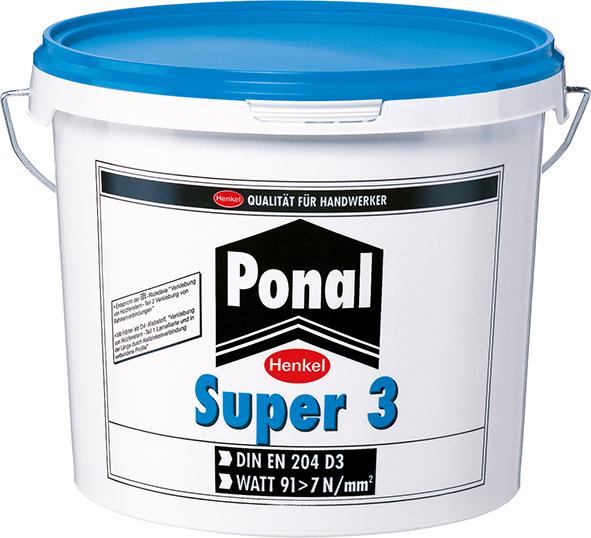 Ponal Wasserfest Super 3 Holzleim 5kg Eimer (F) Weißleim Henkel