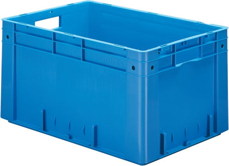 Transport-Stapelkasten B600xT400xH420 mm blau Auflast 700kg mit Griffloch