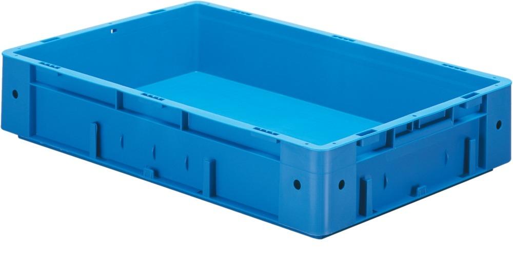 Transport-Stapelkasten B600xT400xH175 mm blau Auflast 700kg ohne Griffloch