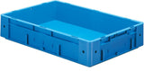 Transport-Stapelkasten B600xT400xH175 mm blau Auflast 700kg ohne Griffloch