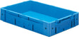 Transport-Stapelkasten B600xT400xH270 mm blau Auflast 700kg mit Griffloch