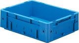 Transport-Stapelkasten B400xT300xH120 mm blau Auflast 600kg ohne Griffloch