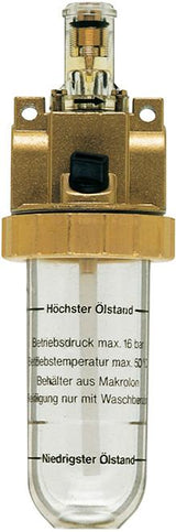 Druckluftnebelöler BR Standard, G1/4" DN6, BG 30, PC-Behälter, EWO