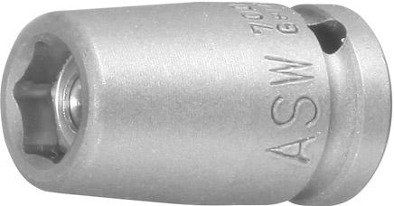 Kraft- Steckschlüsseleinsatz mit Magnet 1/4" 7mm ASW